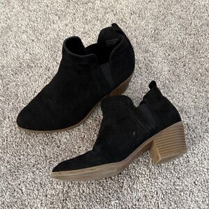 Style & Co. Black Suede Ankle Booties